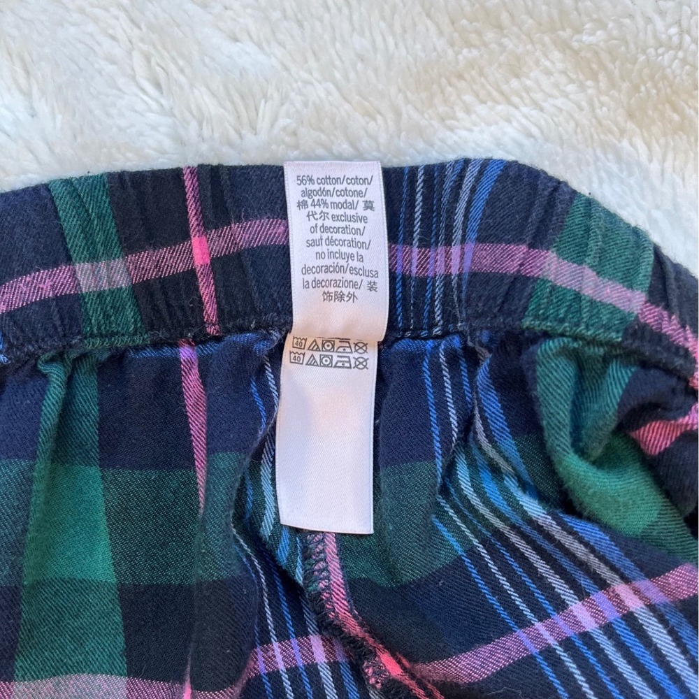Victoria's Secret Pajama Pants Women Green Pink Plaid -M - Picture 6 of 6